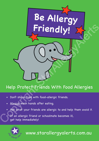 Be Allergy Friendly Poster