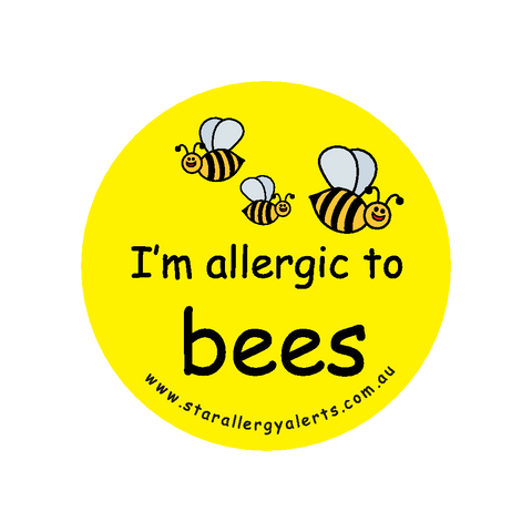 I'm allergic to Bees - badge