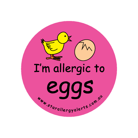 I'm allergic to Eggs (pink) - sticker