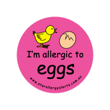 I'm allergic to Eggs (pink) - badge