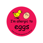 I'm allergic to Eggs (red) - badge