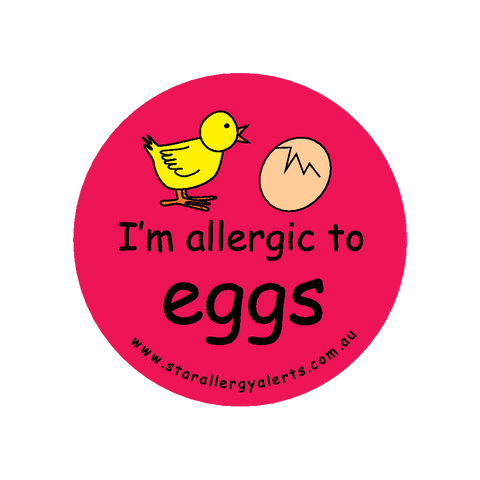 I'm allergic to Eggs (red) - badge