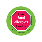 I have Food Allergies, Just ask me - badge
