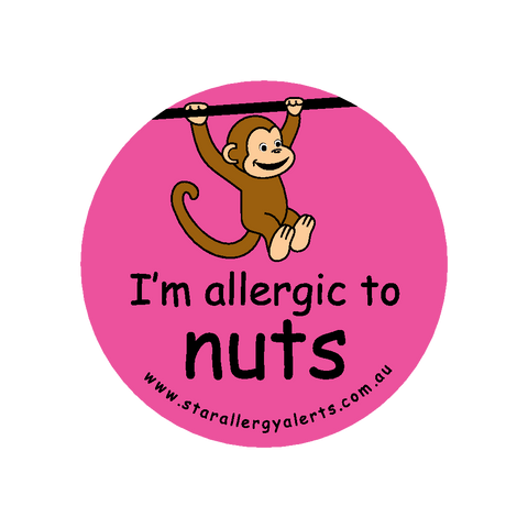 I'm allergic to Nuts (Monkey Pink) - sticker