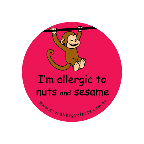 I'm allergic to Nuts and Sesame - badge
