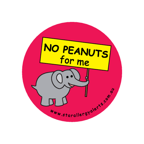 No Peanuts for me - badge