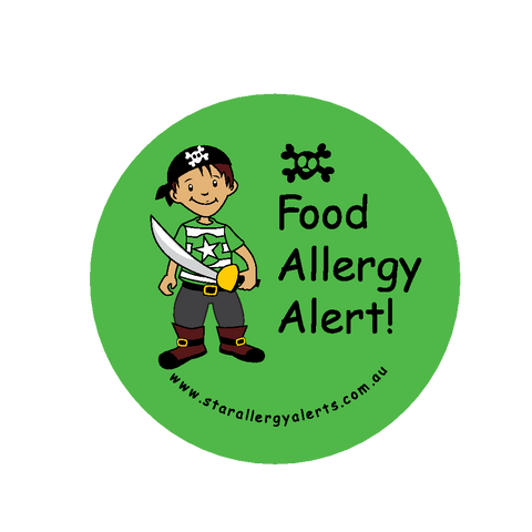 Food Allergy Alert Pirate - sticker