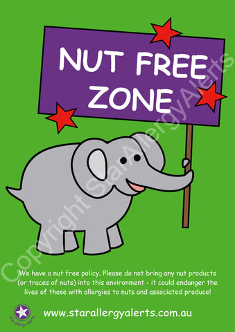 Nut Free Zone Poster
