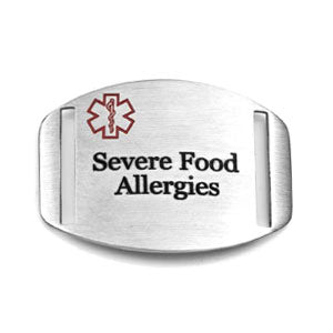 Stainless Steel Engravable 'Severe Food Allergies' Tag