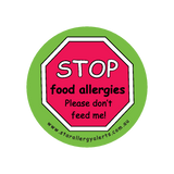 Stop, Food Allergies-Please don't feed me - sticker