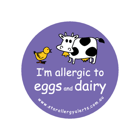 I'm allergic to Eggs and Dairy - sticker