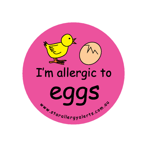 I'm allergic to Eggs (pink) - badge