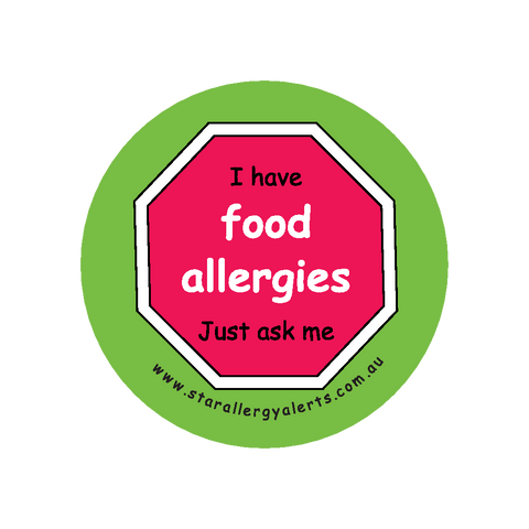 I have Food Allergies, Just ask me - sticker