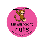 I'm allergic to Nuts (Monkey Pink) - sticker